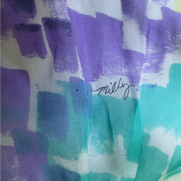 NWT Milly Watercolor Strapless Silk Dress 2 - Picture 4 of 5